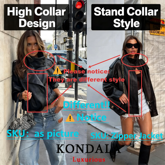 Long Sleeve Leather Jacket